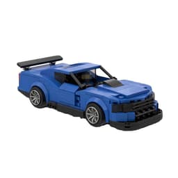 image-MOC Compatible Building Blocks Chevrolet Comero ZL1 Puzzle Boy 8 Grid Car Racing