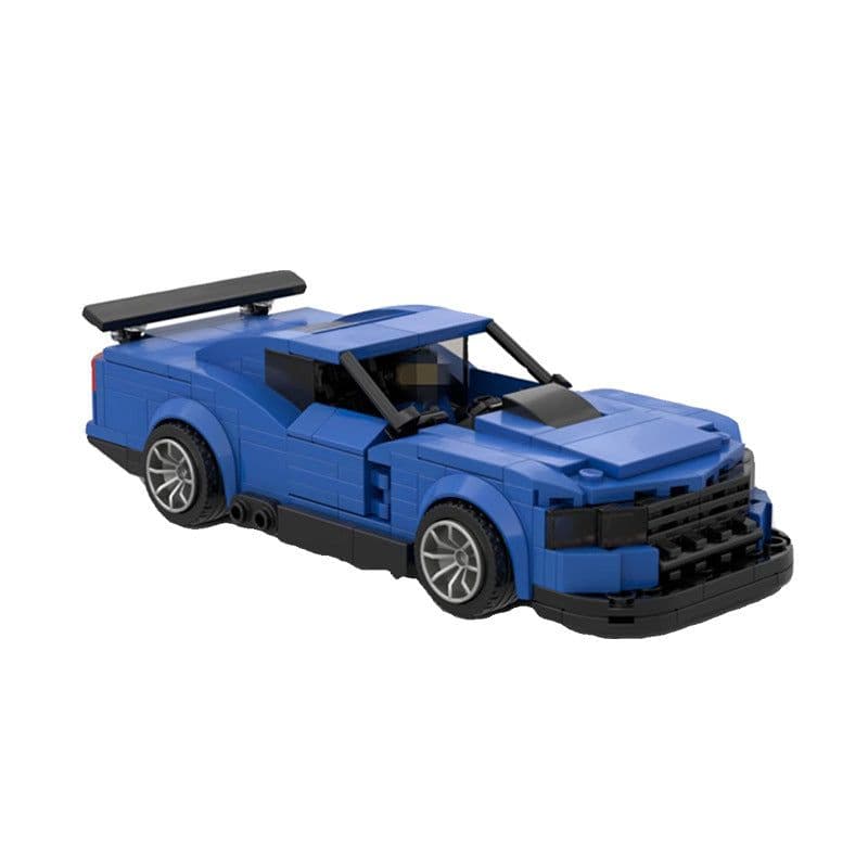 image-MOC Compatible Building Blocks Chevrolet Comero ZL1 Puzzle Boy 8 Grid Car Racing