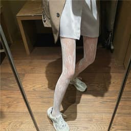 image-Flower Thin Mesh Lace Base Body Stockings