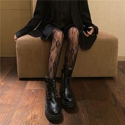 image-Flower Thin Mesh Lace Base Body Stockings