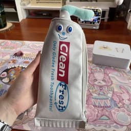 image-Cute Creative Toothpaste Pencil Case Student Stationery Box Funny Cosmetic Bag Girl