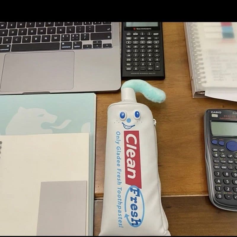 image-Cute Creative Toothpaste Pencil Case Student Stationery Box Funny Cosmetic Bag Girl