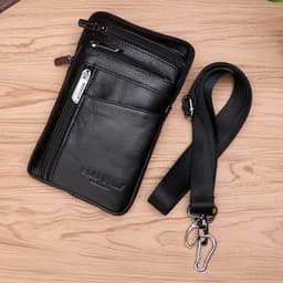 image-Big Screen Mobile Phone Bag First Layer Cowhide