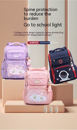image-Lightweight Western Style Three-dimensional Schoolbag For Primary School Students