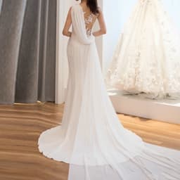 image-Mid-waist Dream See-through Super Fairy Light Wedding Dress