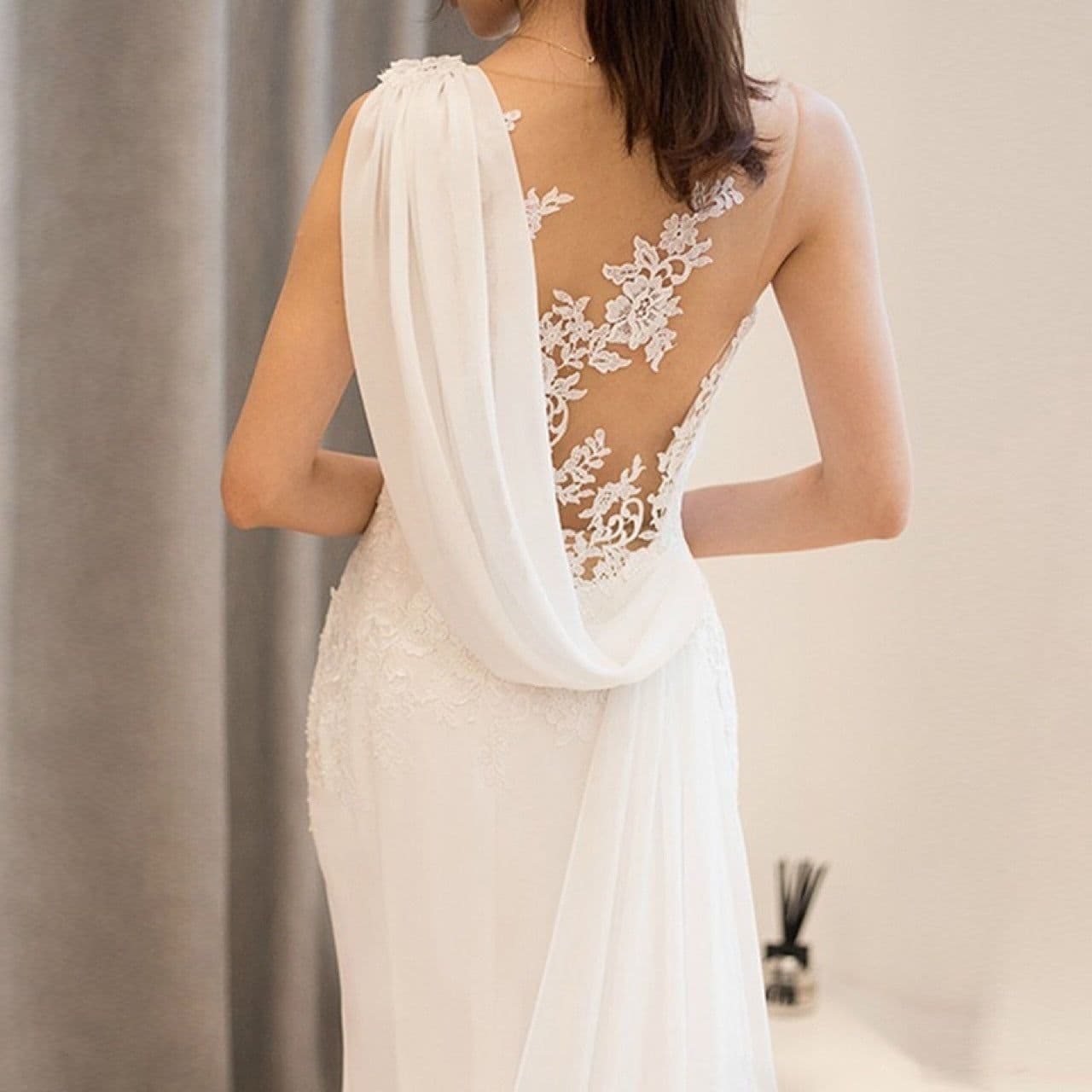image-Mid-waist Dream See-through Super Fairy Light Wedding Dress