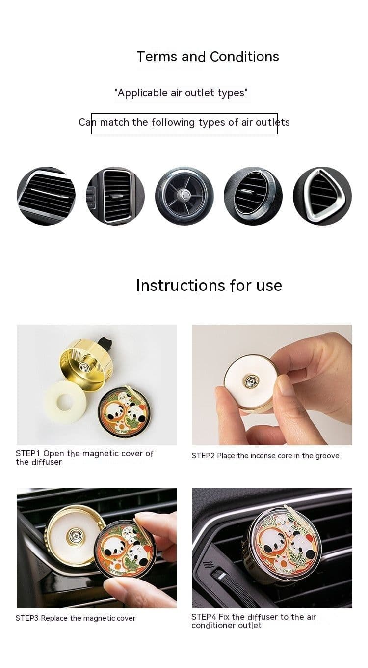 image-Panda Hot Pot Car Fragrance Outlet Perfume Decoration