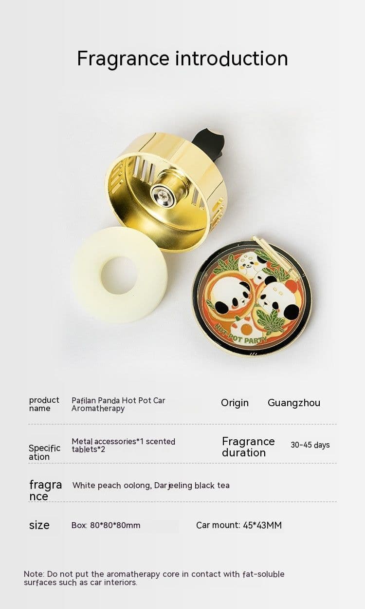 image-Panda Hot Pot Car Fragrance Outlet Perfume Decoration