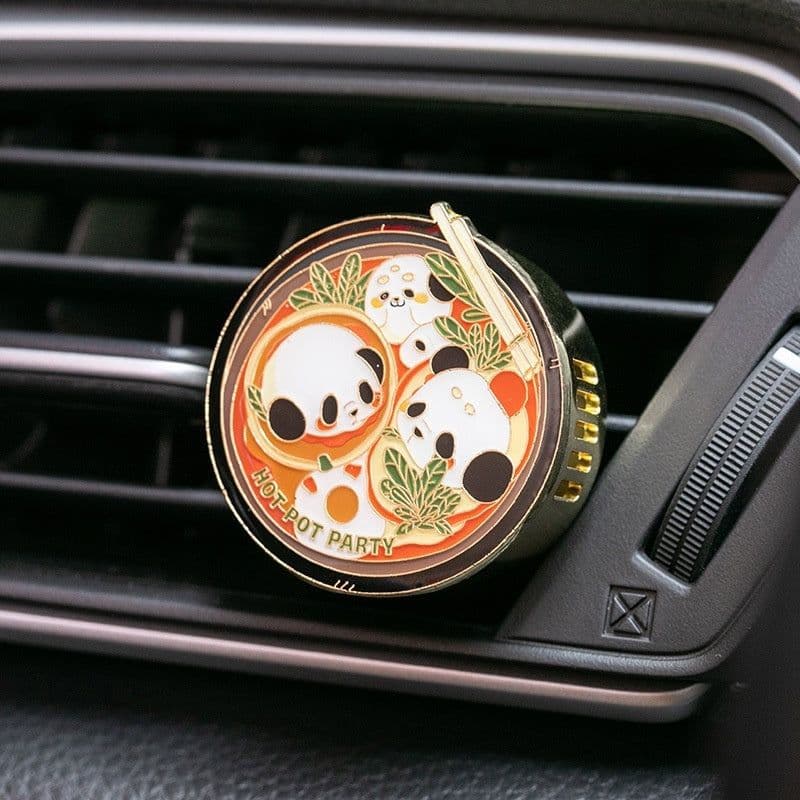 image-Panda Hot Pot Car Fragrance Outlet Perfume Decoration