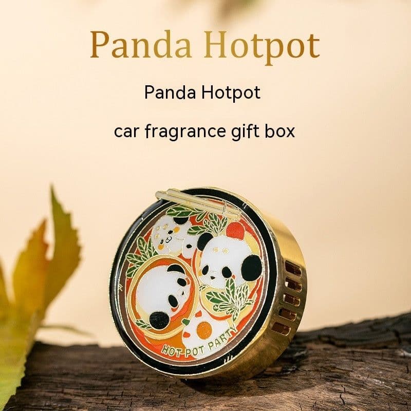 image-Panda Hot Pot Car Fragrance Outlet Perfume Decoration