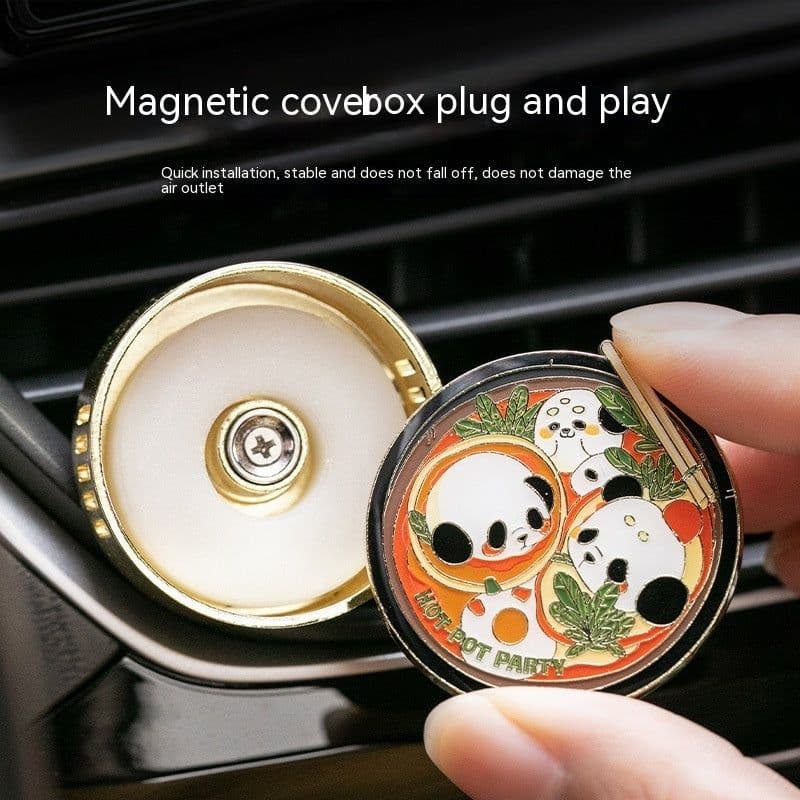 image-Panda Hot Pot Car Fragrance Outlet Perfume Decoration