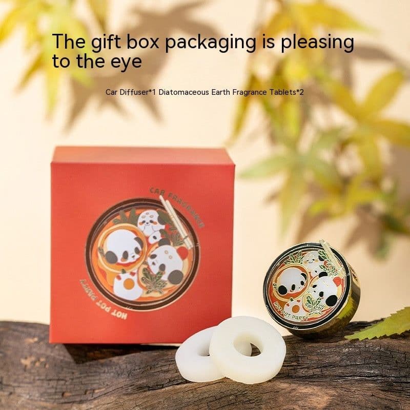 image-Panda Hot Pot Car Fragrance Outlet Perfume Decoration