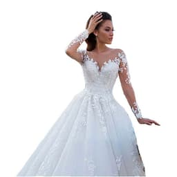 image-Retro Thin V-neck Long Sleeve Dress