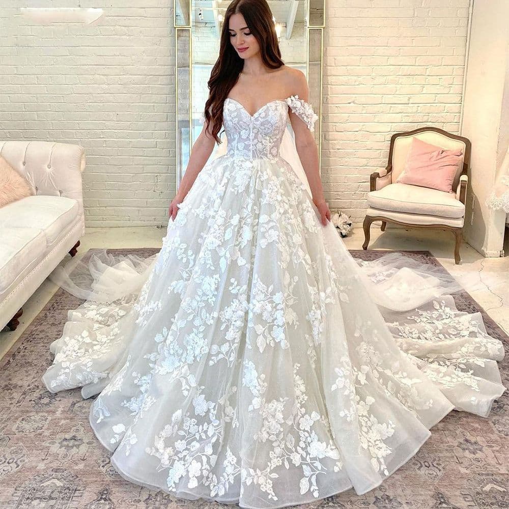 image-Light Wedding Dress French Trailing Simple