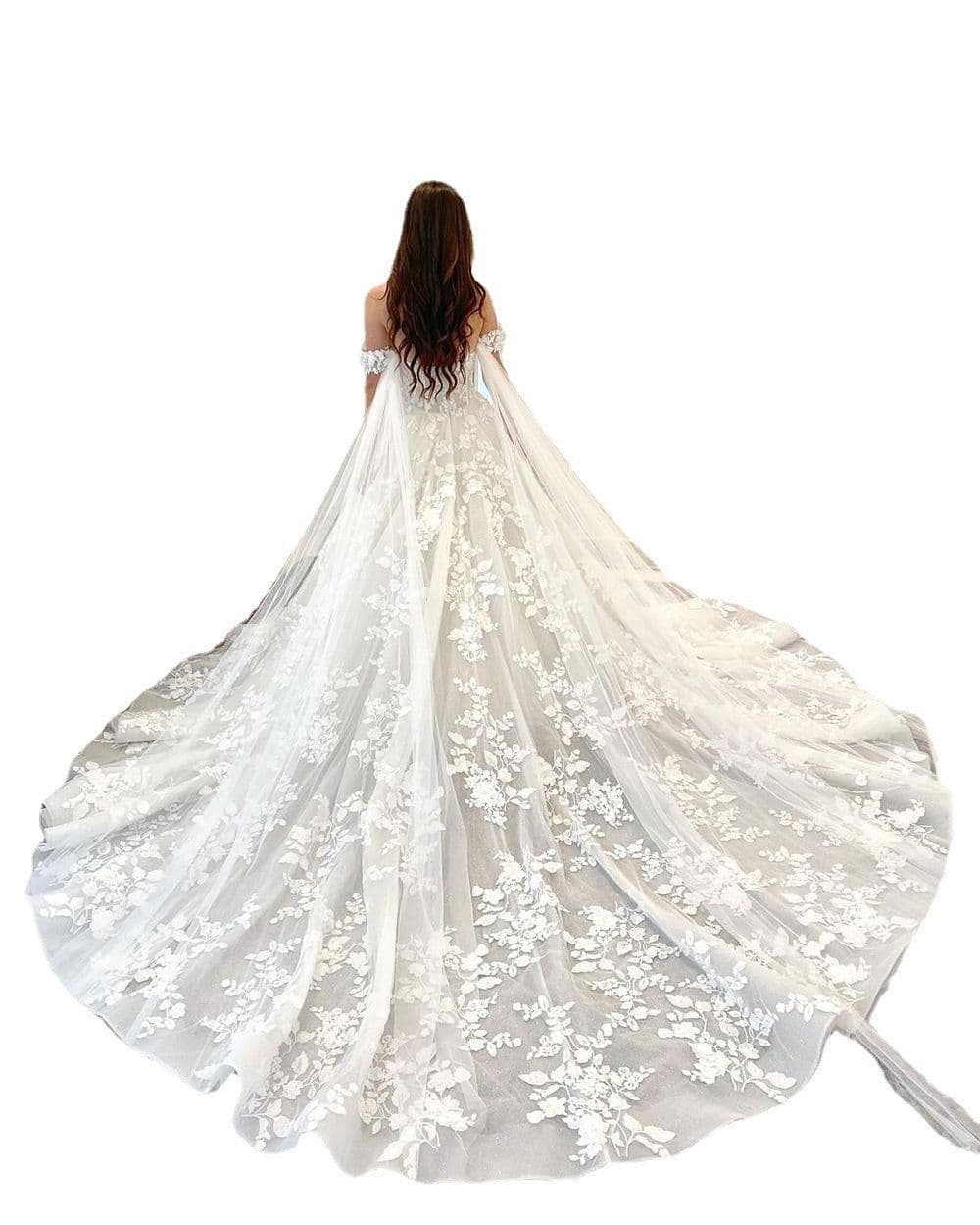 image-Light Wedding Dress French Trailing Simple