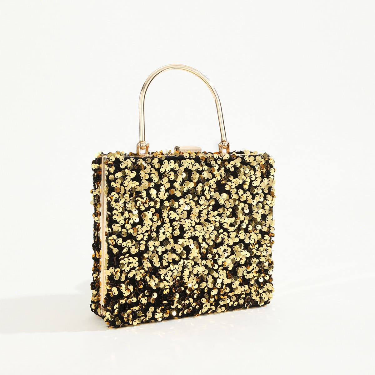 image-Women's Hand Holding Dinner Bag Colorful Sequins
