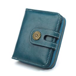 image-Oily Leather Storage Coin Purse Women's Pendant Small Card Holder