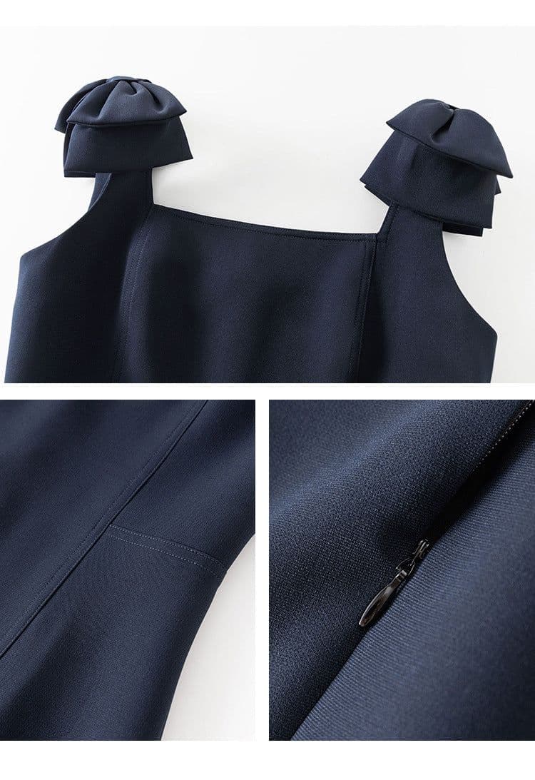 image-French Sleeveless Dress Elegant Women
