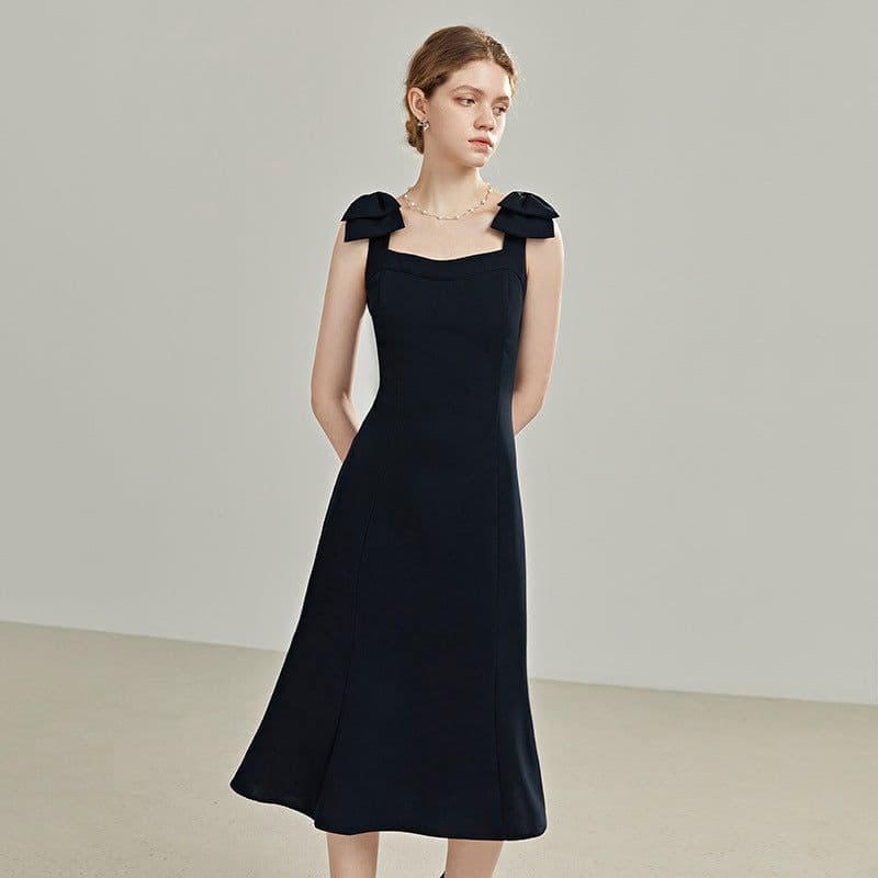 image-French Sleeveless Dress Elegant Women