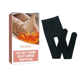 image-Thermal Pantyhose Fleece-lined Thickened Anti-snagging One-piece Trousers