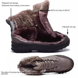image-Men's Non-slip Thickening Thermal Travel Snow Boots