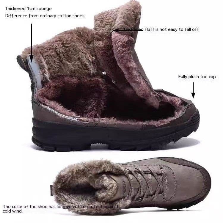 image-Men's Non-slip Thickening Thermal Travel Snow Boots