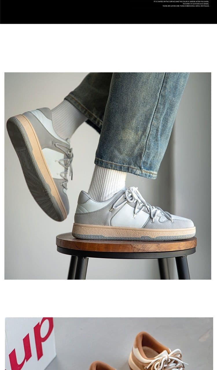 image-Casual Breathable Platform Low-top Lace-up Sneaker