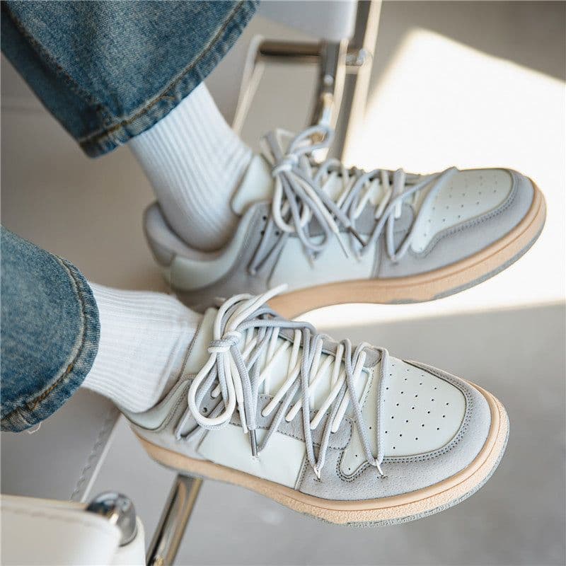 image-Casual Breathable Platform Low-top Lace-up Sneaker