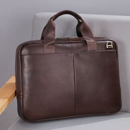 image-Genuine Leather Large Capacity Briefcase Men's Horizontal First Layer Cowhide Computer Storage Bag