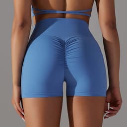 image-Yoga Shorts With Phone Pocket Design Fitness Sports Pants For Women Clothing