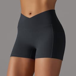 image-Yoga Shorts With Phone Pocket Design Fitness Sports Pants For Women Clothing