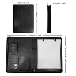 image-Zipper Buggy Bag Leather Planning Loose-leaf Envelope Storage Bag