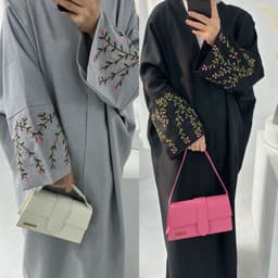 image-Dubai Middle East Turkey Dubai Flower Embroidered Elegant Cardigan Robe