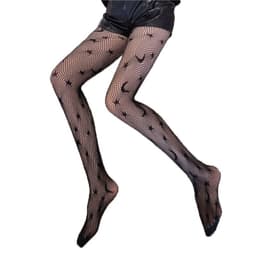 image-Black Starry Sky Stockings Female Star Moon Fishnet Stockings