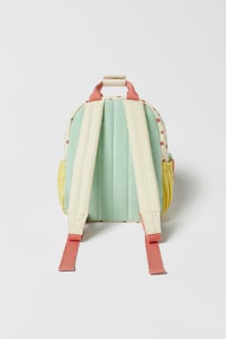 image-New Cotton Canvas Dopamine Strawberry Multicolor Printing Cute Children Backpack Schoolbag