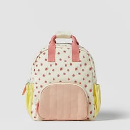 image-New Cotton Canvas Dopamine Strawberry Multicolor Printing Cute Children Backpack Schoolbag