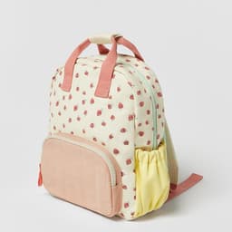 image-New Cotton Canvas Dopamine Strawberry Multicolor Printing Cute Children Backpack Schoolbag
