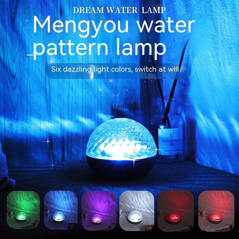 image-Rotating Water Ripple Small Night Lamp Creative