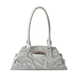 image-Glossy Metallic Fashion Belt Decorative Shoulder Bag