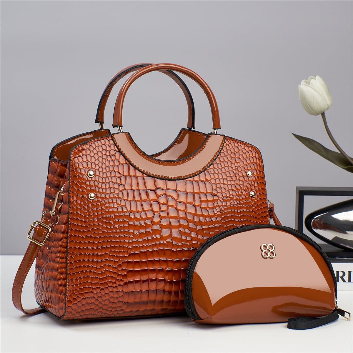 image-Trendy Child And Mother Women's Cross-body Bag Texture Shoulder Bag For Middle-aged People