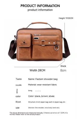 image-Men's Casual Fashion Crossbody Shoulder Bag