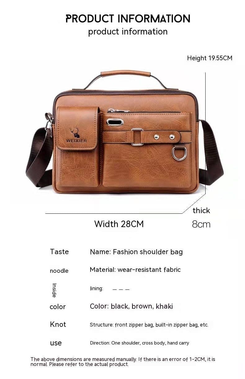image-Men's Casual Fashion Crossbody Shoulder Bag