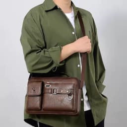 image-Men's Casual Fashion Crossbody Shoulder Bag