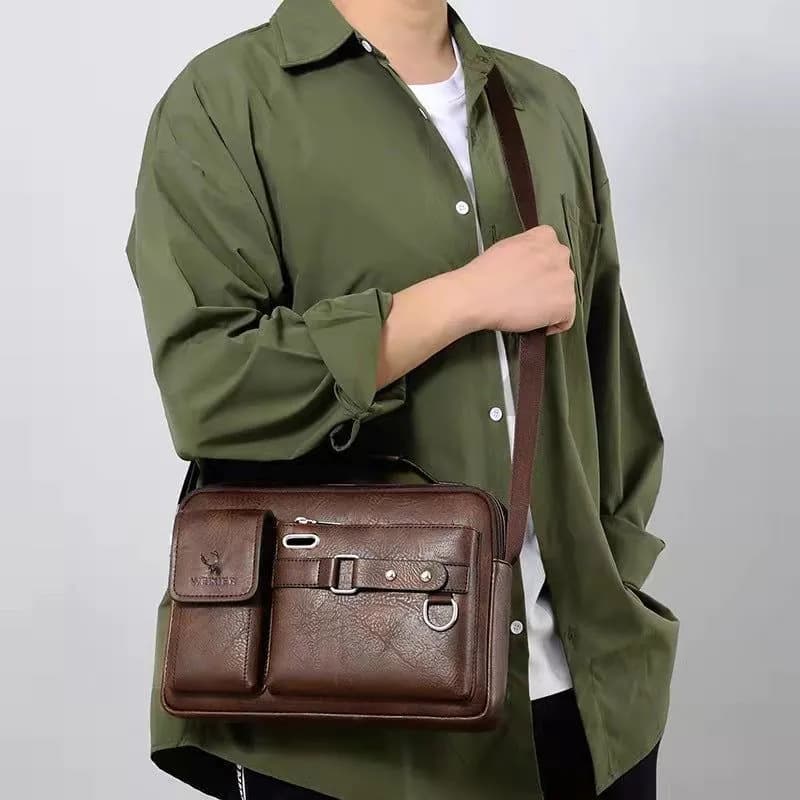 image-Men's Casual Fashion Crossbody Shoulder Bag