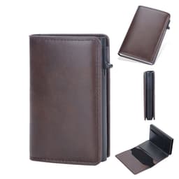 image-Crazy Horse Leather Anti-degaussing Card Clamp Men