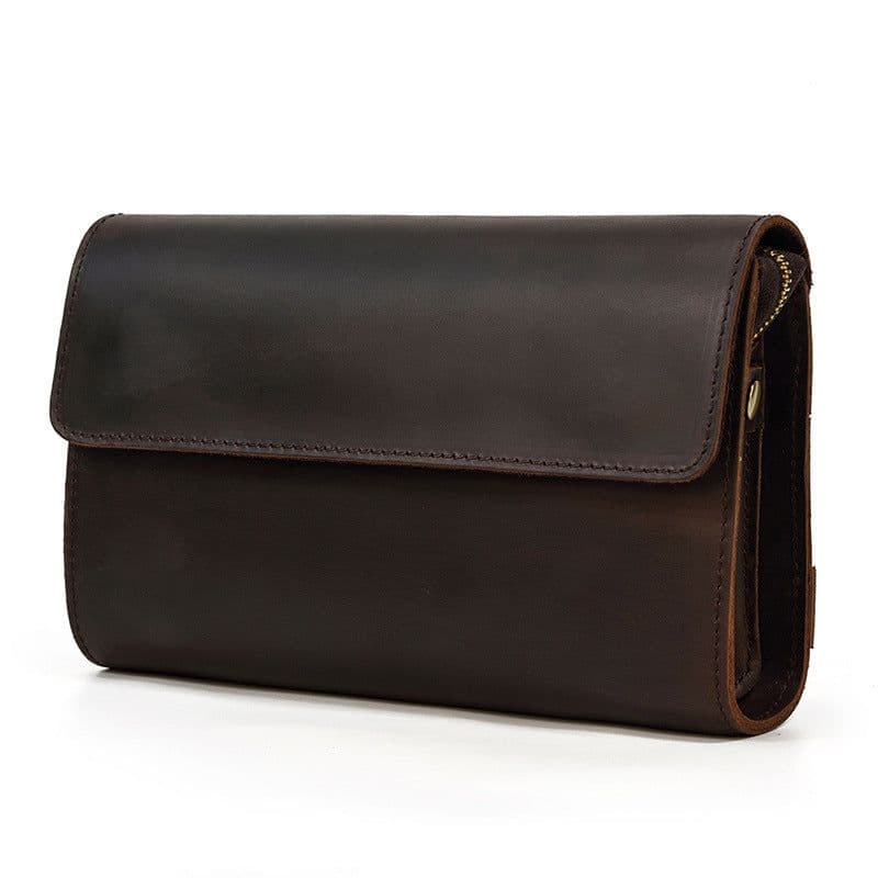image-Retro Men's Crazy Horse Leather Multifunctional Wallet