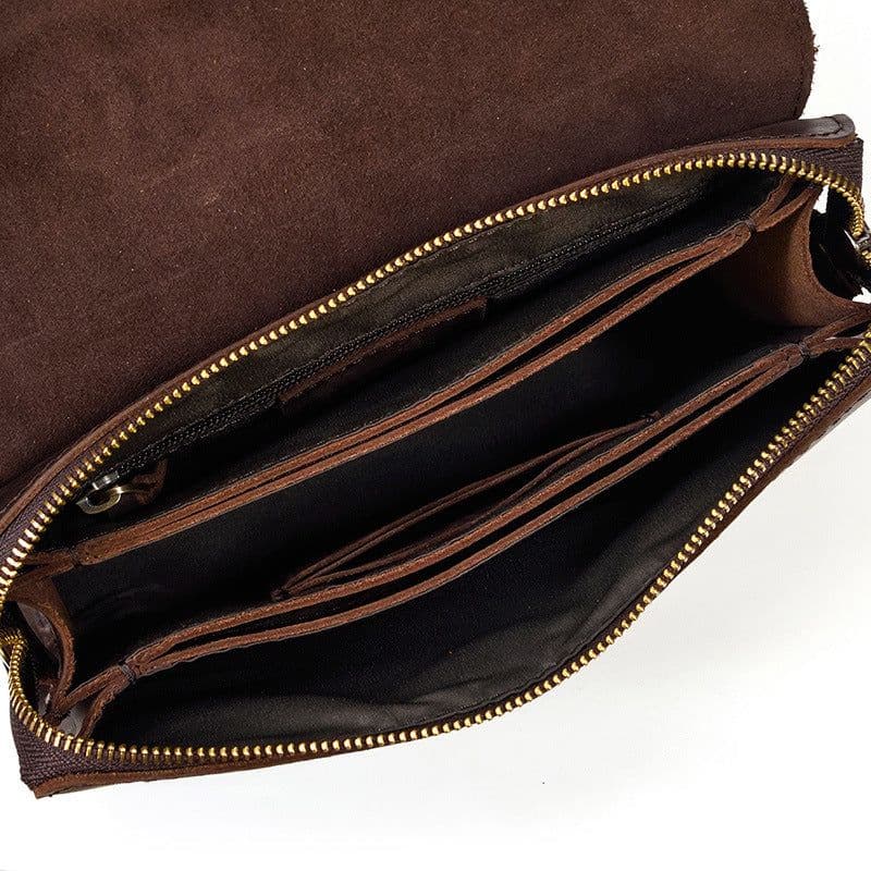 image-Retro Men's Crazy Horse Leather Multifunctional Wallet