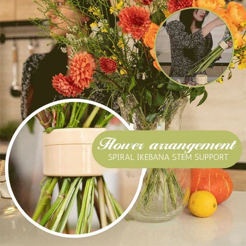 image-DIY Vase Spiral Stem Bracket Flower Arrangement Tool Bouquet Floral Arranger Home Decor