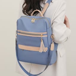 image-Women's Fashion Casual Simple Tassel Backpack