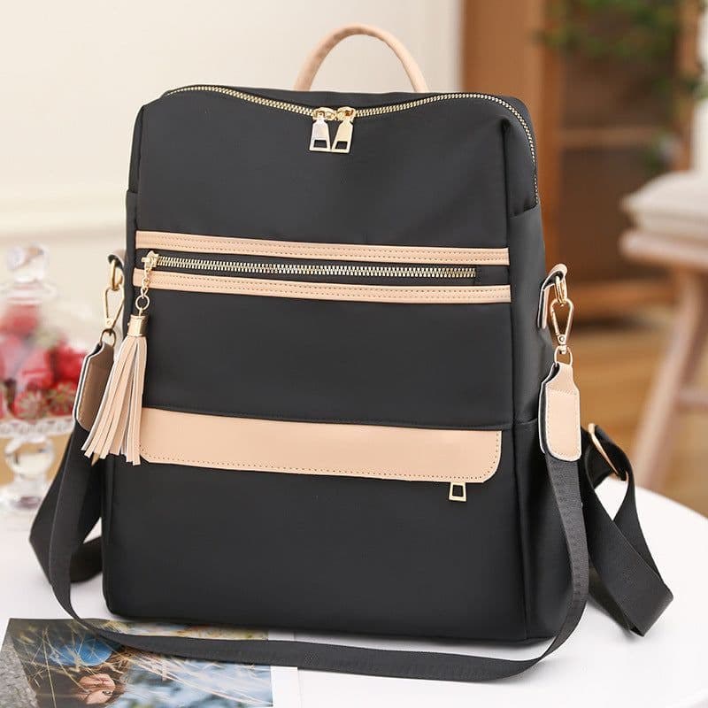 image-Women's Fashion Casual Simple Tassel Backpack